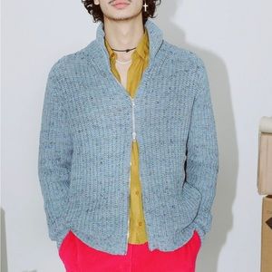 Eolas Dave Zip Cardigan in a Recycled Cotton Blend